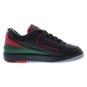 Zapatillas de Baloncesto Air <span class=keywords><strong>Jordan</strong></span> 2 <span class=keywords><strong>Retro</strong></span> Low Leather GS en Negro, Rojo Fuego, Gris Cemento - Product Image 2