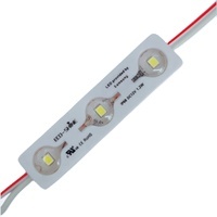 Nouveau design DC12v 1.2W 3 LEDS, module d'affichage à injection ultrasonique monocouleur, étanche IP67, extérieur, SMD 2835 5730 modules LED