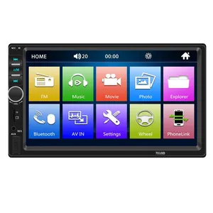 Bestree auto electronics double din car MP5 player with BT USB 12V 7 inch car radio video audio screen player 2 din car radio