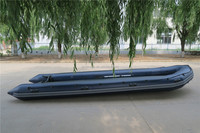 JIA HAI BATEAU ASM-8 8m Bateau de pêche gonflable avec matériau PVC Plancher en aluminium certifié CE Capacité de 10 personnes