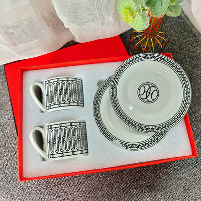 double cups and saucers