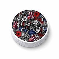Impression d'autocollants personnalisés avec logo, étiquettes en vinyle découpées pour les bouteilles, les boîtes, l'emballage et une utilisation promotionnelle