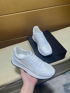 Chaussures de course minimalistes pour hommes, baskets décontractées, logo personnalisé, cuir blanc, coupe basse, polyvalentes, chaussures de sport légères - Product Image 4
