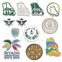 Épingles en émail personnalisées du fabricant, design drapeau national, symbole, monument, badge de Dubaï, Émirats arabes unis, épingles de revers en métal, épingles d'Arabie Saoudite