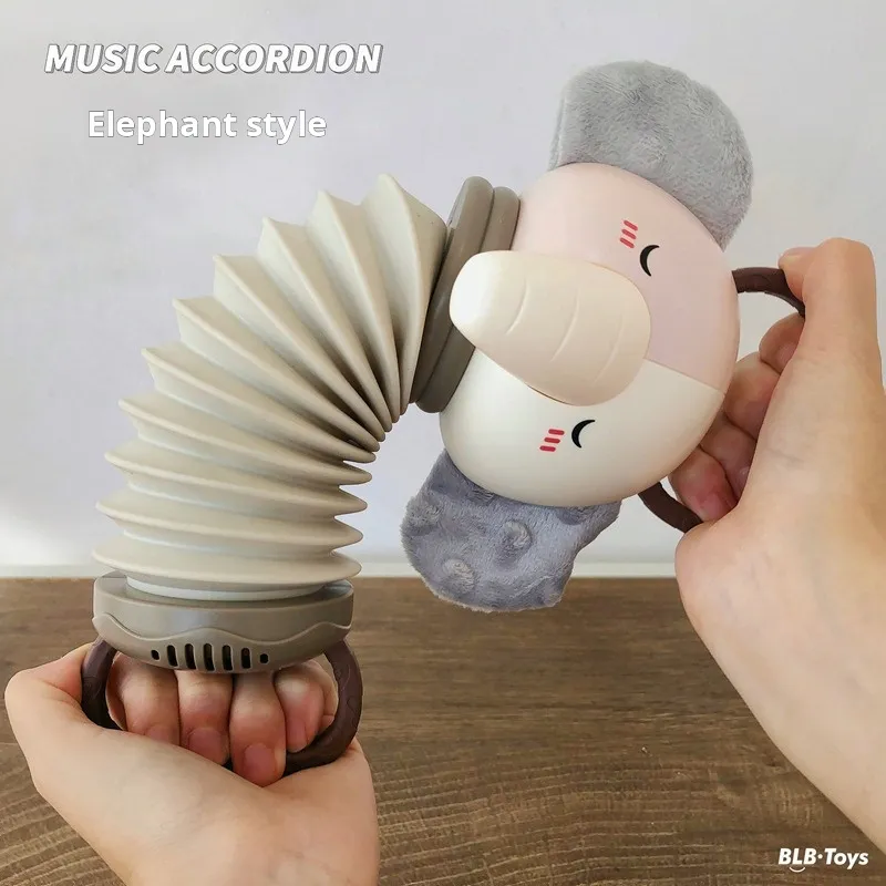 Giáo dục sớm bé Đồ chơi phim hoạt hình accordion Hươu Voi sư tử sớm accordion nhạc cụ cho trẻ em Quà tặng