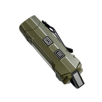 TAIKOO Mini Multifonctionnel EDC Haute Puissance Rechargeable Laser Rouge Buzzer Alarme Aimant Puissant Porte-clés Lampe Torche