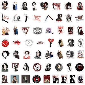 55 autocollants graffiti classiques du film Sweeney Todd pour décorer téléphone et réfrigérateur, autocollants gothiques <span class=keywords><strong>Tim</strong></span> <span class=keywords><strong>Burton</strong></span> - Product Image 3