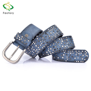 Fábrica de Metal hechos a mano pendientes de cuero dividido con revestimiento de Pu cinturón de mujeres - Product Image 4
