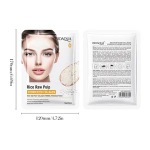 Patchs de riz blanc pour le <span class=keywords><strong>front</strong></span> – Anti-rides, blanchissants, anti-âge, hydratants, régulateurs de sébum – Masque facial en gel enveloppant - Product Image 6