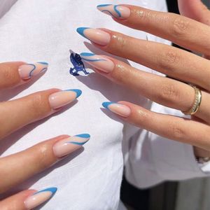 Lot de 10 faux ongles français faits à la main, de luxe, réutilisables, design personnalisé, avec échantillons gratuits et emballage personnalisé - Product Image 4
