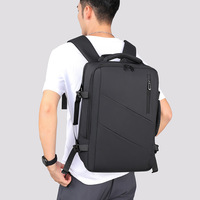 Mochila de Viaje para Hombre, Estilo Minimalista, Gran Capacidad, Diseño Ejecutivo, Bolsa para Portátil de Mezclilla con Aspecto Premium, Poliéster