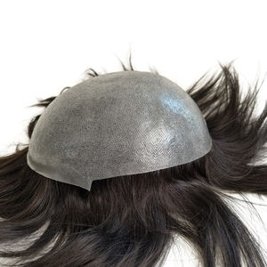 Tupé de <span class=keywords><strong>Cabello</strong></span> Humano Natural con Nudos Inversos de PU de Piel Delgada Totalmente Transparente para <span class=keywords><strong>Hombre</strong></span> y Mujer - Product Image 3