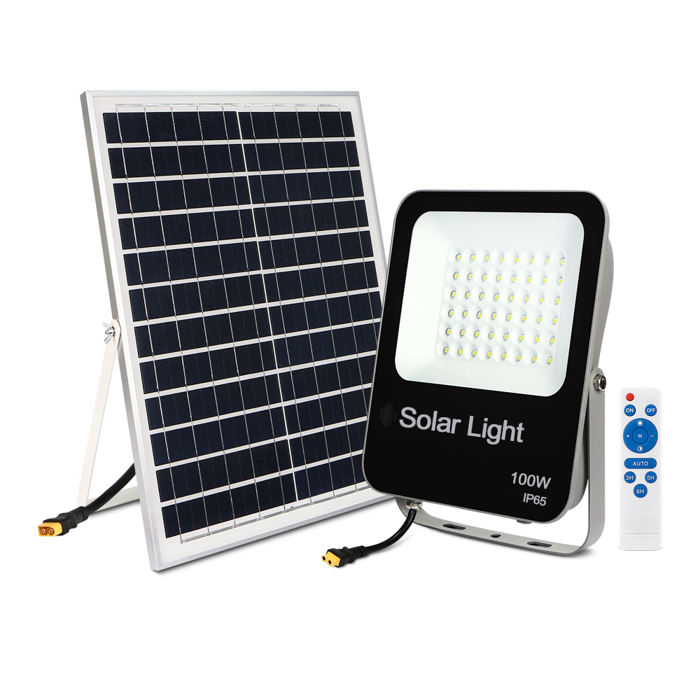 KCD optional battery 150w solar flood light for garden