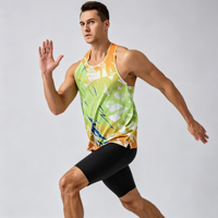 Débardeur de course unisexe personnalisé pour marathon, séchage rapide, respirant, léger, sans manches, pour fitness, avec sublimation améliorée