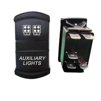 Interrupteur à bascule pour feux auxiliaires, 5 broches, laser marche/arrêt, lumière LED blanche, 10A 24V 20A 12V, pour voiture et bateau