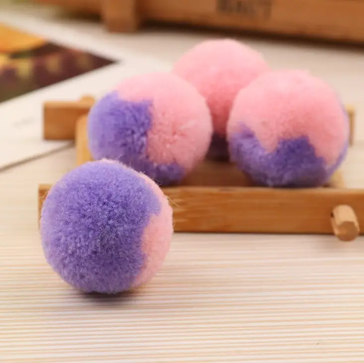 Custom wool pompom ball accessories decoration crafts wholesale environmental friendly woollen pom pom balls