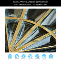 Panneaux de plafond suspendus imperméables et ignifuges 2x2 pieds en PVC 3D gaufré pour cafés et bars PL86 couleur or bleuâtre