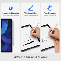 Stylus Magnetik Snap-On untuk iPad Tanpa Port Pengisian Daya Nirkabel Murni Indikator Baterai Bluetooth Penolakan Sentuhan Telapak Tangan Tilt Drawing Grosir OEM