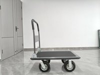 Carretilla de Plataforma con Ruedas Neumáticas de 8 Pulgadas, Gran Capacidad de Carga, Plegable, para Transporte de Mercancías en Fábricas