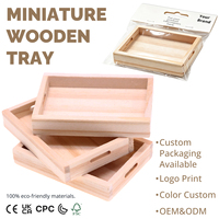 1pc Mini Speelgoed Houten Dienblad Schaal 1:12 Poppenhuis Keuken Fruit Dessert Fairy Garden DIY Prop Groothandel
