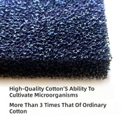 Éponge filtrante biochimique pour aquarium, en coton noir à pores grossiers, en fibre de polyester, pour la culture de bactéries nitrifiantes