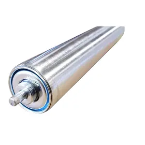 No Power Industry Zinc Chrome Plated Stainless Steel Galvanized Gravity Skate Wheel Conveyor Roller For Truck Loading For Sale
