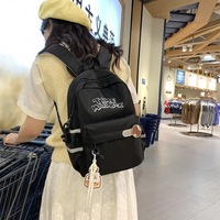 Nouveau sac à dos minimaliste en nylon pour femme, style universitaire, capacité 20-35L, design chic et frais avec bandoulière incurvée
