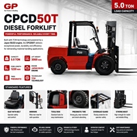 Forklift Diesel CPCD50T 5T: Tenaga ISUZU, Teknologi TCM, Angkat 3m, Garpu 1220mm, Ban Angin.