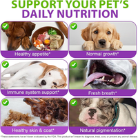 Gouttes multivitaminées liquides pour chiens 15 en 1, complément alimentaire naturel pour animaux de compagnie, soutient la santé des articulations, de la peau, du pelage et du système immunitaire du chien