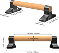 Barres de musculation en bois robustes, parallettes, capacité de charge de 500 lb, antidérapantes, barres de calisthénie pour équilibre sur les mains