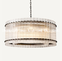 Lustre moderne de luxe en laiton vintage, luminaires suspendus pour îlot de cuisine, lampes suspendues rectangulaires en verre