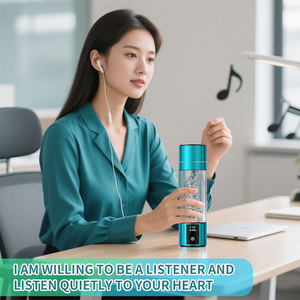 Garrafa de Água Hidrogênio Portátil Elétrica de 300ml com Esterilização UV-C, Tecnologia de Carregamento Sem Fio e Frequência de Energia de 7.83Hz - Product Image 2