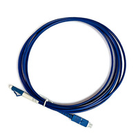 Kabel Messenger Single Mode 1.0MM 1 2 4 Core G657A LC SC FC FTTH Fiber Optik Berlapis Baja dengan Jaket LSZH Bersertifikasi RoHS Warna Sesuai Pesanan