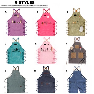 Changrong tùy chỉnh chất lượng cao Thiết kế mới có thể giặt khả năng chịu nước làm việc BBQ vườn vải Tạp dề với túi - Product Image 6