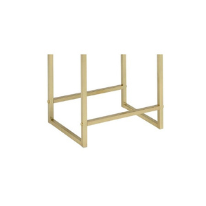 Table de chevet avec finition blanche et laiton, table d'appoint élégante DB Coleen - Product Image 5