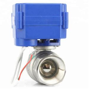 Vanne à boisseau sphérique électrique motorisée DC3-6V AC/DC9-24V AC220V en laiton/acier inoxydable/plastique <span class=keywords><strong>PVC</strong></span> pour le contrôle du débit d'eau et de gaz - Product Image 3