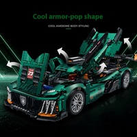 10616 Série Supercar Modèle de Voiture de Sport Électroplaqué 1:8 Édition Limitée Blocs de Construction Jouet à Petites Particules
