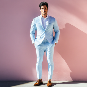 Luxury Men 3 Piece Slim Fit <b>Suit</b> with Single Breasted Blazer Double Breasted Vest and Tailored Pants Formal Wedding Business - Product Image 6