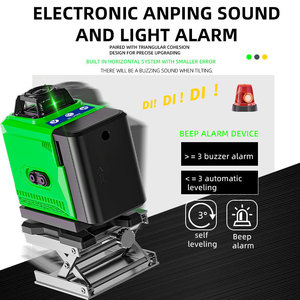 Niveau laser vert 16 lignes 520 Nm de qualité industrielle avec trépied et télécommande pour utilisation en extérieur - Product Image 3