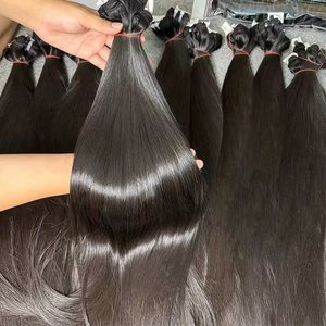 Extensiones de Cabello Humano Natural al Por Mayor, Liso, en Paquetes, Doble Trama, Cutícula Completa, Volumen - Product Image 3