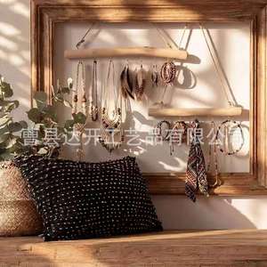 Wooden Branch <b>Wall</b> Hanger Jewelry Display Rack <b>Wall</b> Mounted Multipurpose Accessory <b>Storage</b> Rack For Living Room Decorative Hooks - Product Image 2