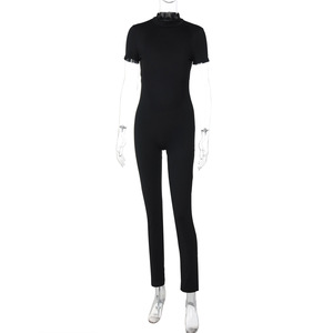 Nouvelle <span class=keywords><strong>combinaison</strong></span> sexy dos nu pour <span class=keywords><strong>femme</strong></span>, style Y2K streetwear, imprimé léopard, manches courtes, <span class=keywords><strong>combinaison</strong></span> de fitness ajourée, décontractée, pour l'été - Product Image 6