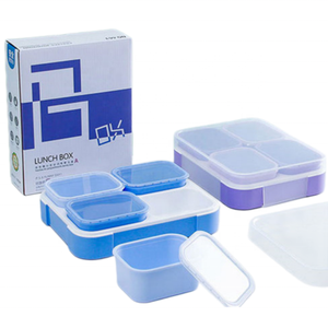 Récipient alimentaire modulaire en plastique sans BPA Boîte <span class=keywords><strong>de</strong></span> séparation détachable Boîte à bento avec couvercle scellé et sac <span class=keywords><strong>isolé</strong></span> pour l'école et le bureau - Product Image 6