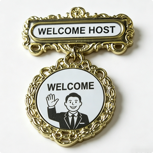 Placas de Identificación Personalizadas para Empleados, Estilo Retro, Metálicas, Doradas, con Diseño Hueco, Tipo Colgante, para Graduación y Aniversario - Product Image 2