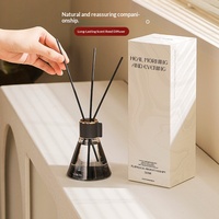 Diffuseur en verre Kvs sans flamme pour huiles essentielles, désodorisant de salle de bain, éliminateur d'odeurs, parfum longue durée, bâtonnets de diffusion