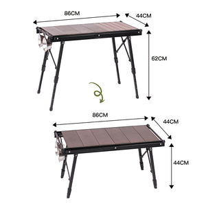 Mesa Plegable Portátil para Exteriores, Diseño Nuevo, Mesa para Asados, Altura Ajustable, Ligera, de Aluminio, Plegable, para Camping - Product Image 5