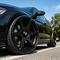 Rines FLowtone de Alta Calidad de 15 Pulgadas 15x6.5, 4x100 ET30, Rines de Aleación Negros para Honda Civic, Fit, City, CRX, Toyota Vios