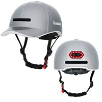 Casque de vélo de ville et de montagne électrique haut de gamme avec visière, feu arrière LED rechargeable, motif personnalisé PC+EPS