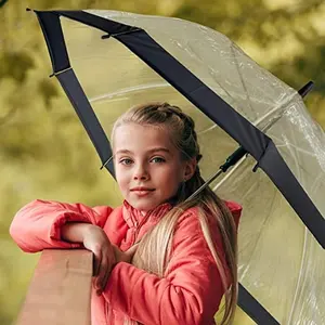 Ovida çocuk şemsiyesi 19 inç PVC şeffaf özel Logo ile promosyon hediye şemsiye çocuklar için