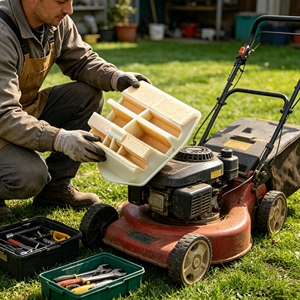 Filtre à air en papier trapézoïdal L&P de remplacement pour taille-haie <span class=keywords><strong>STIHL</strong></span> H445 H450, pièce moteur - Product Image 6